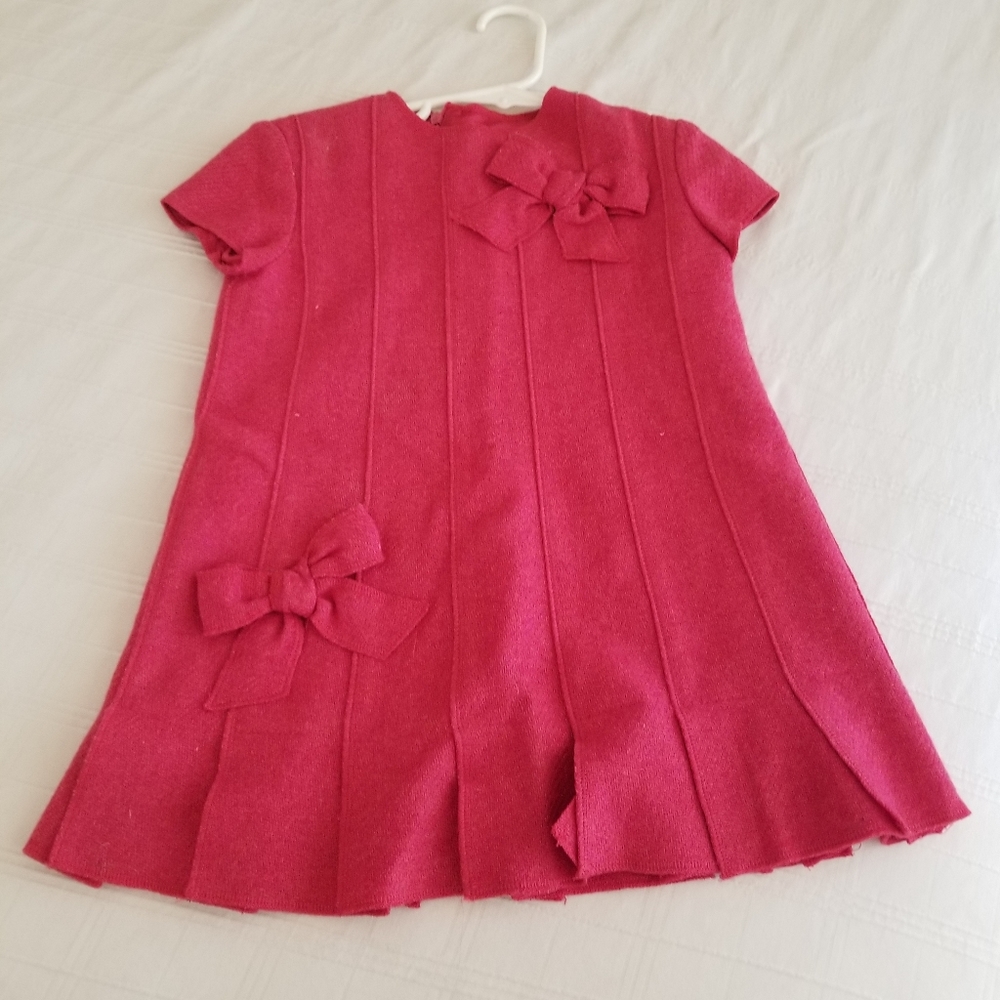 Baby girl Pinco Pallino wool fushia dress